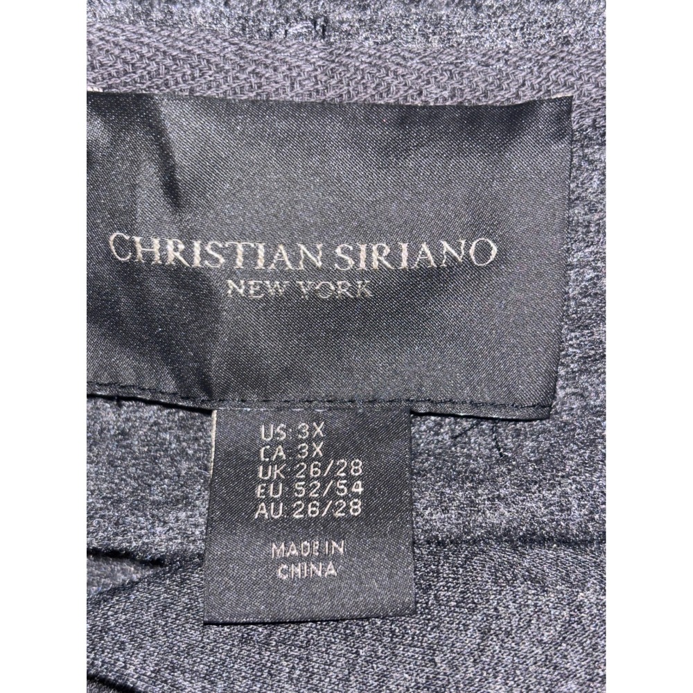 Christian Siriano New York 3X Hooded Swing Jacket Dark Heather Gray 3/4 Sleeve - Picture 7 of 7